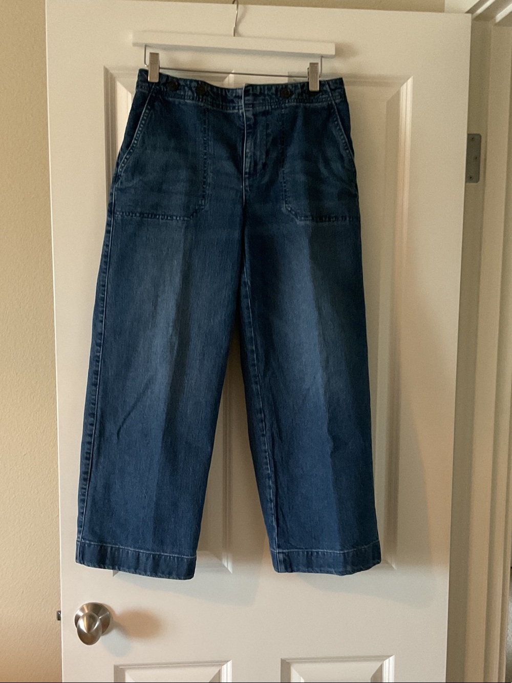 Talbots Wide Leg Dark Wash Denim Pants